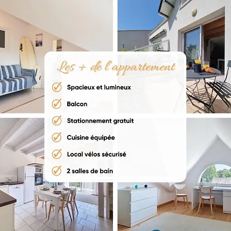 Cap Surf, Superbe Duplex, Wifi, 5 Min A Pied Du Centre *